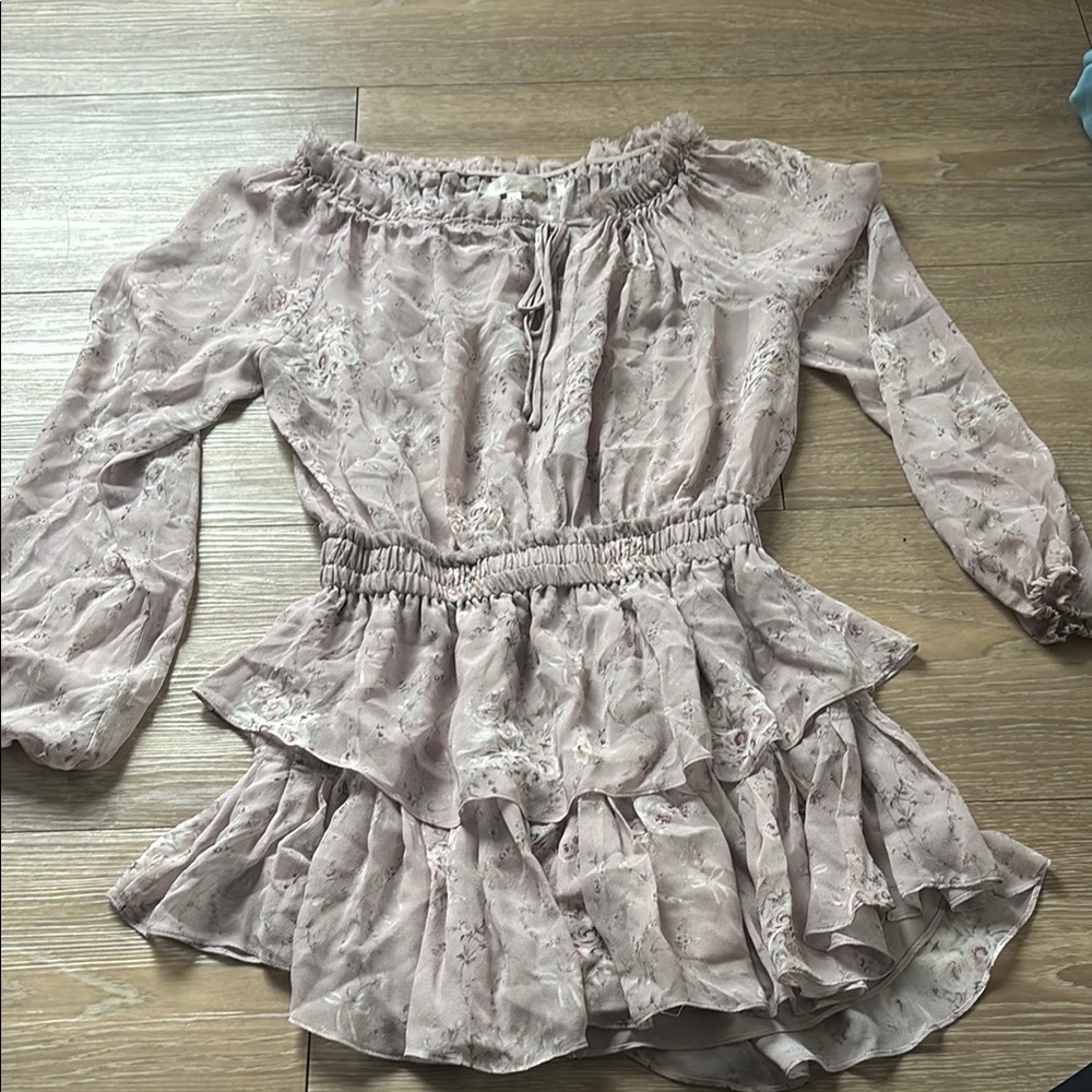 Loveshack Floral Off-Shoulder Ruffle Dress